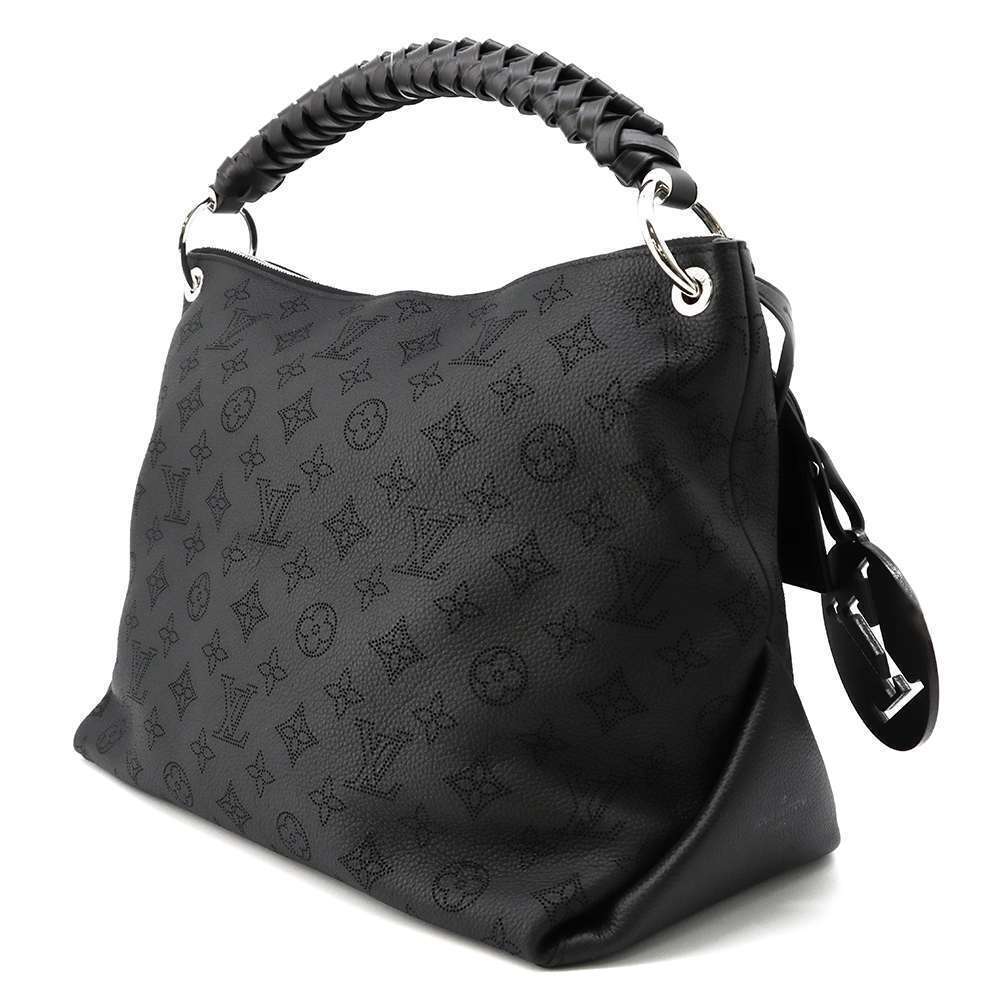 Louis Vuitton Monogram Mahina Beauvure Hobo Shoulder Bag Black - Picture 2 of 7